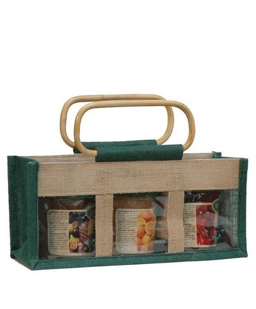 Jute jar bags 3 bottle